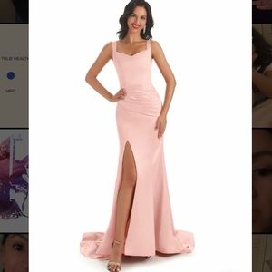 Pearl Pink Satin Dress